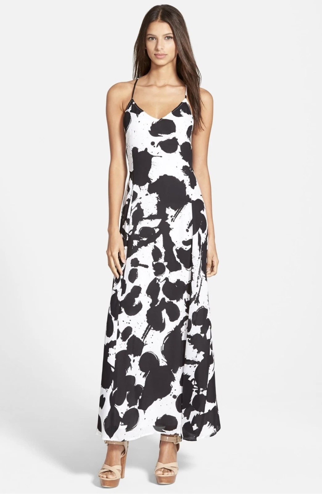 Rebecca Minkoff Floral Alejandra Print Silk Dress Sz 2 Black white