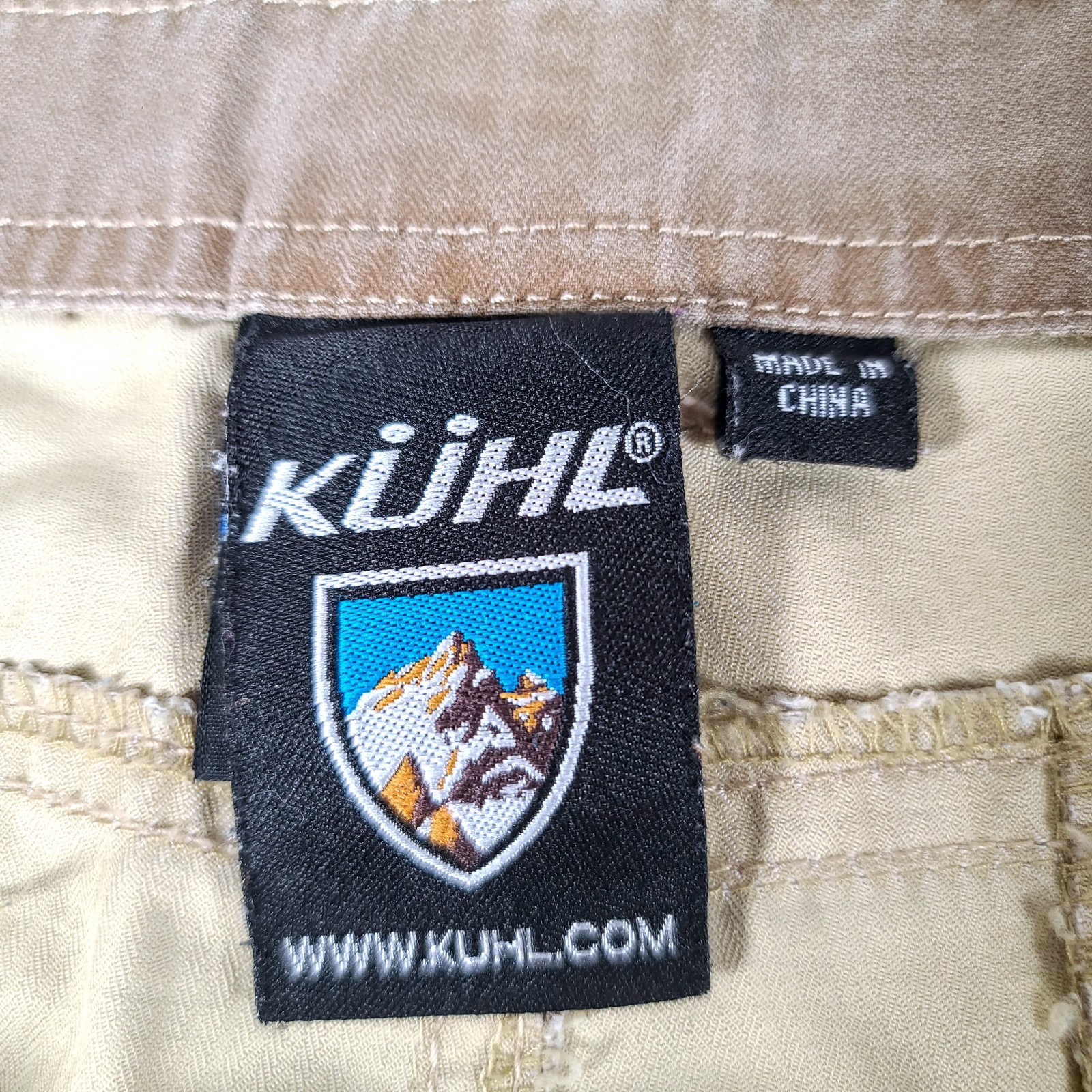Kuhl Revolvr Cargo Shorts Men’s 36 Brown Nylon Cotton Quick Dry Zipper-Pockets