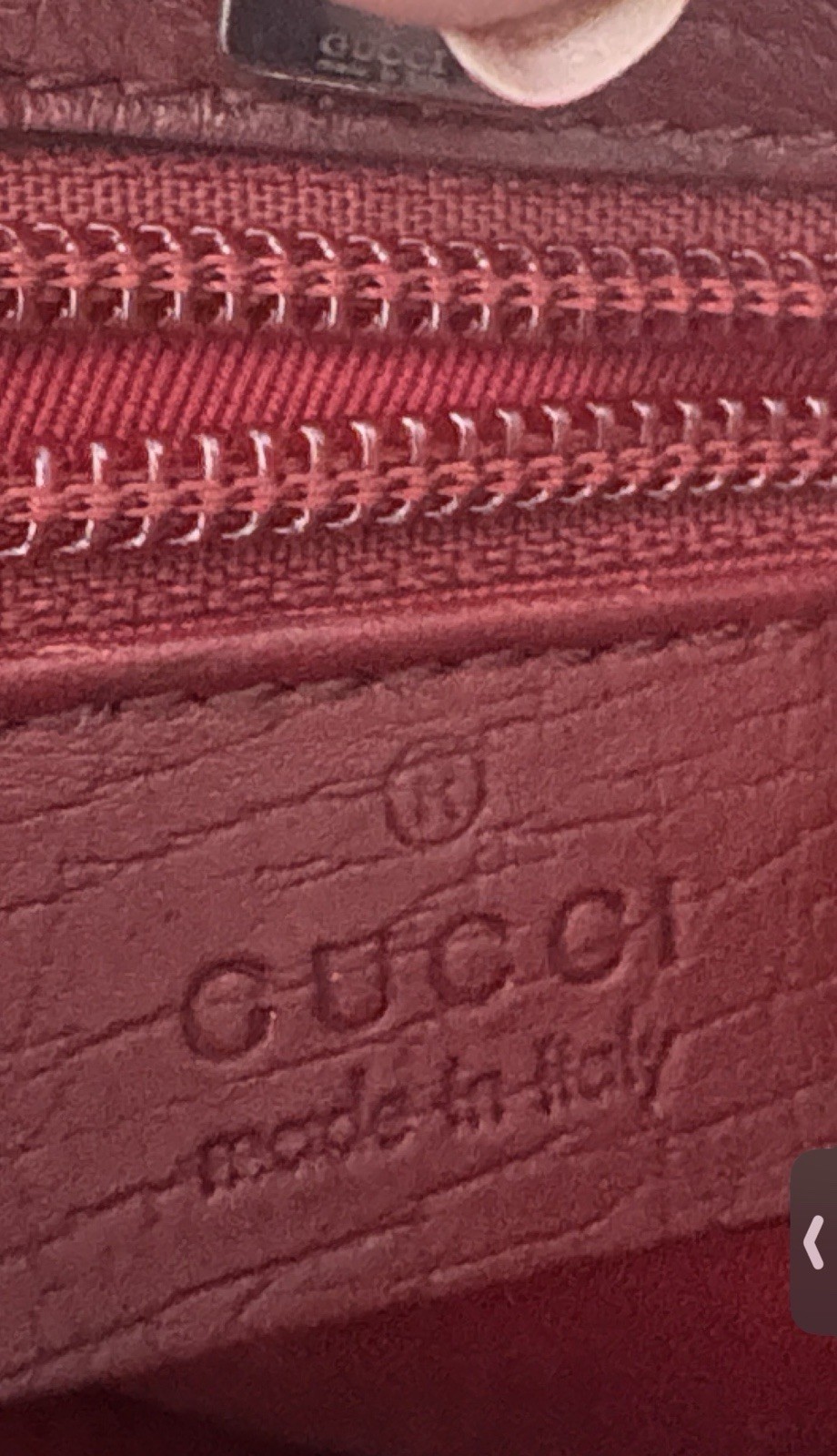 Gucci GG Supreme Medium Tote Beige Brown Red Double Leather Handles COA