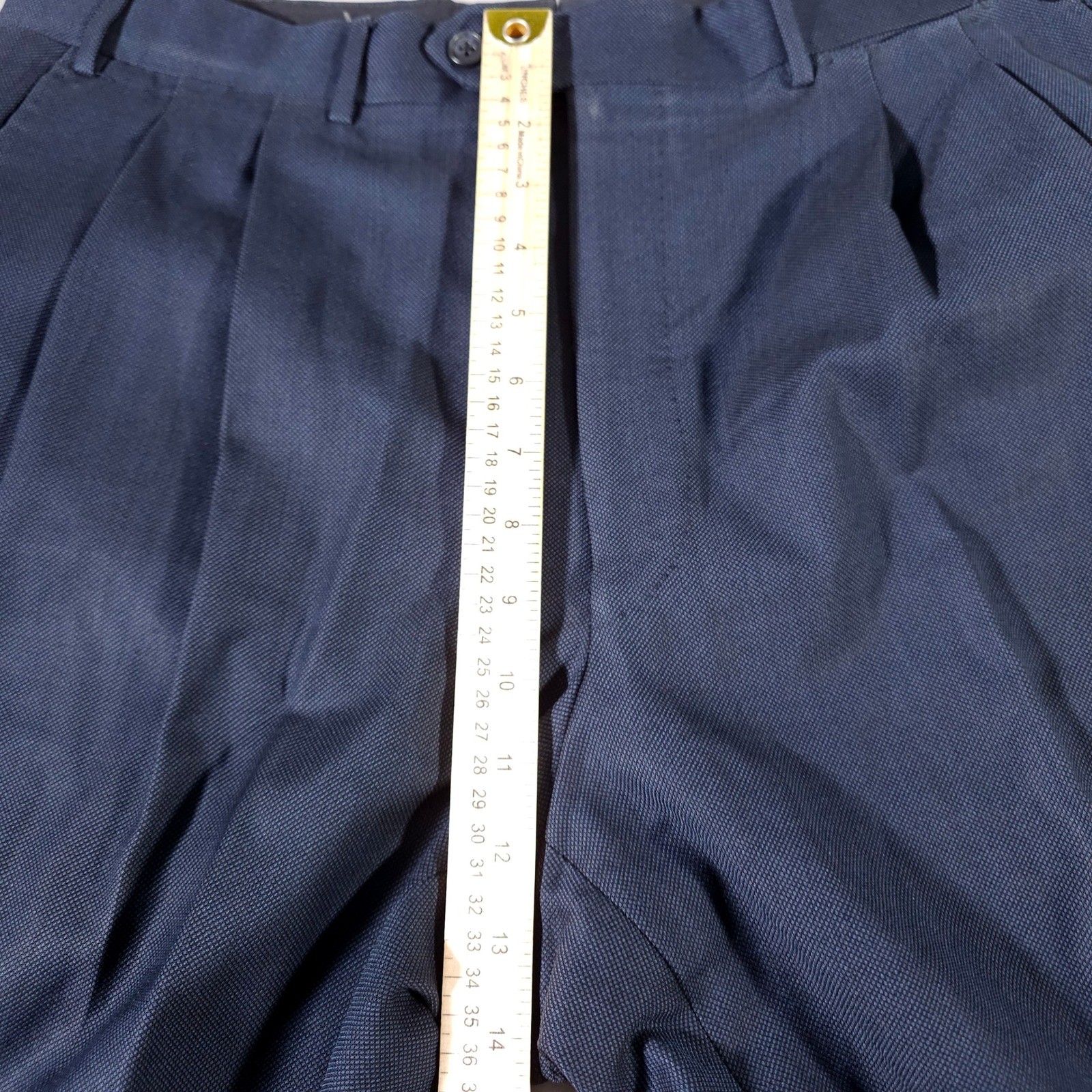 Corneliani Suit Men 44/54L Navy Blue Virgin 110 Wool Pleated Pant Made in Italy