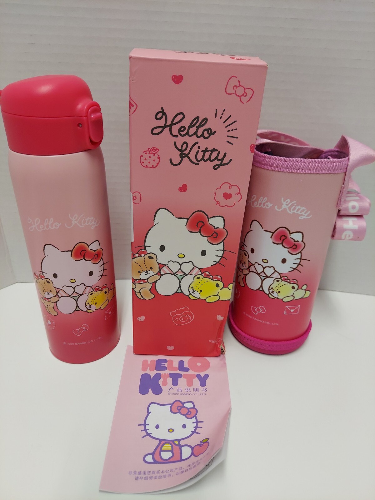Sanrio Hello Kitty Kids Backpack, Pencil Case & Stainless steel insulated cup