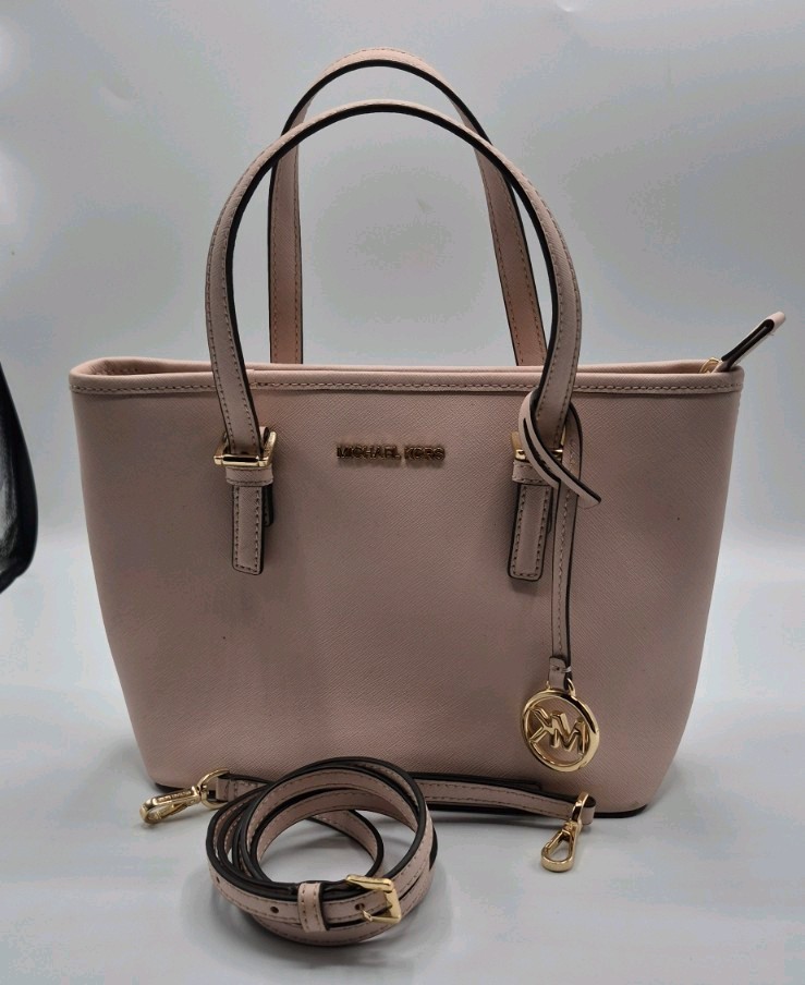 MICHAEL KORS JET SET TRAVEL XS CARRYALL TOTE SHOULDER BAG POWDER BLUSH
