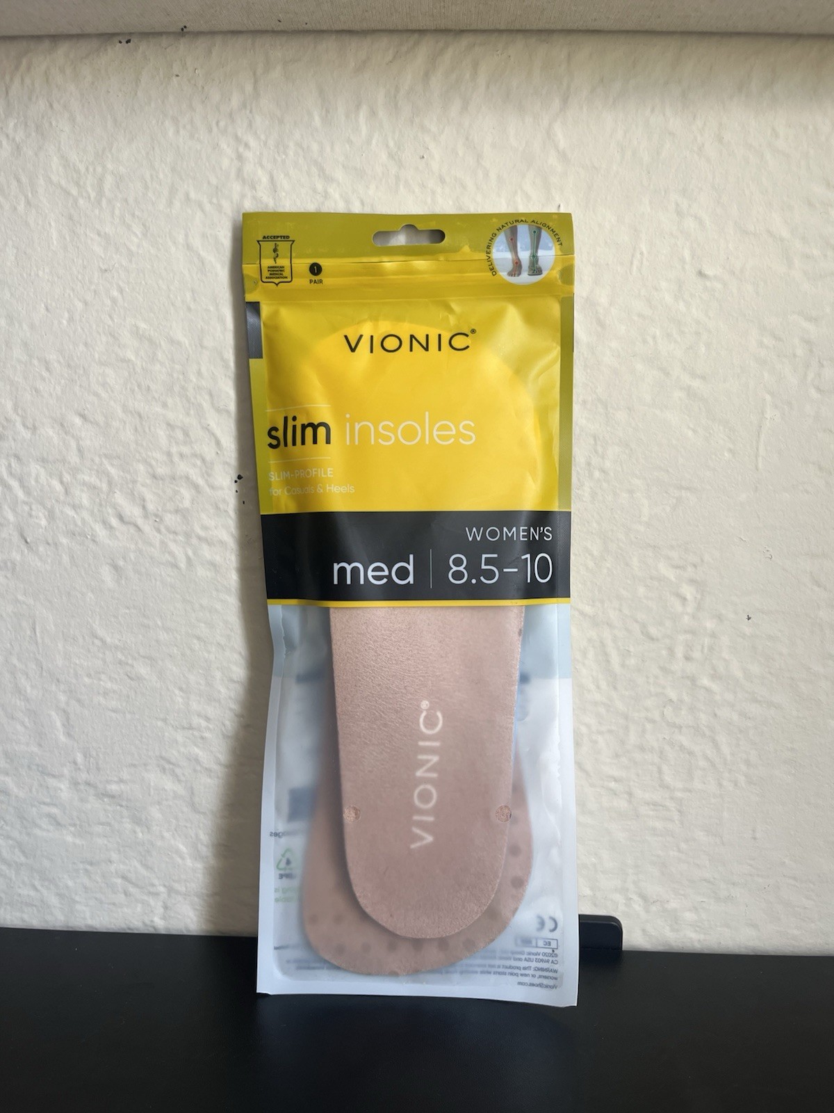 Vionic Slim Insoles Shoe Inserts for Women Medium 8.5-10 Foam (1 Pair)
