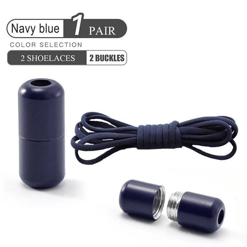 2Pcs Easy No Tie Shoelaces Elastic Silicone Flat Lazy Shoe Lace Strings Adult