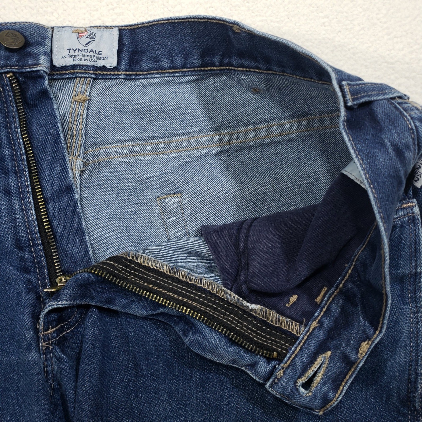 Tyndale FRMC Jeans Men 32×30 Blue Flame Resistant Carpenter Work Denim F290T