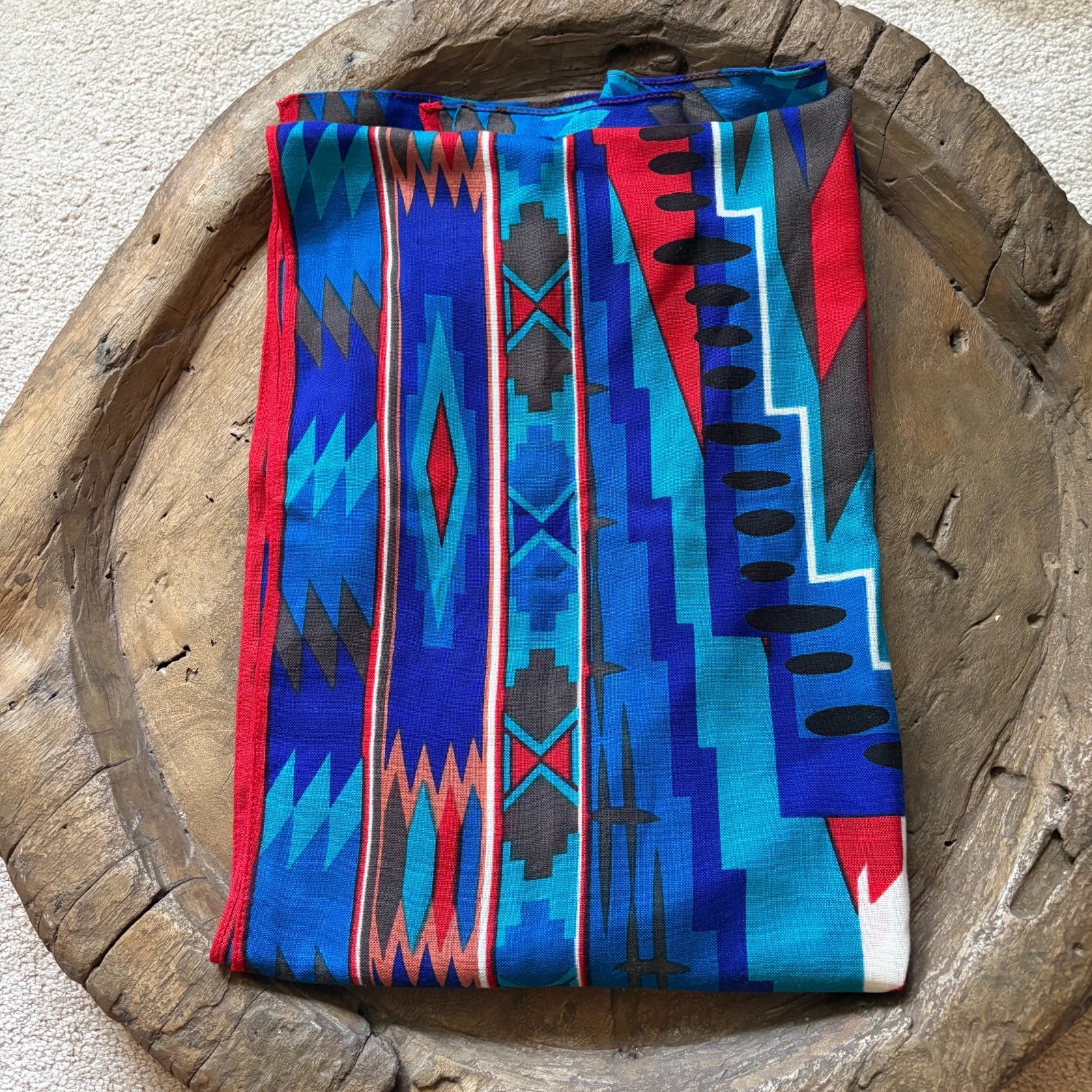 Rectangular Southwest inspired lightweight scarf 78 x 28 inches