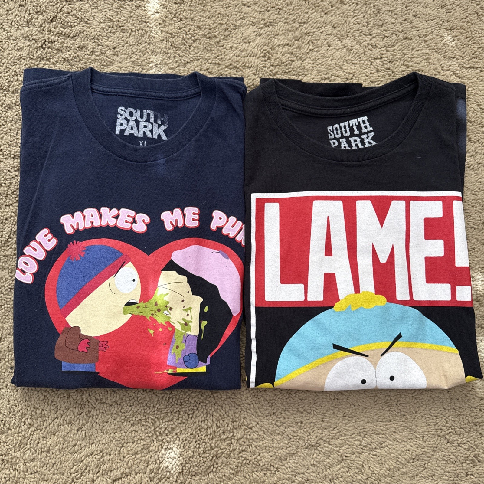 Vintage 2005 2013 South Park T Shirt Lot Of 2 Comedy Cartman XL