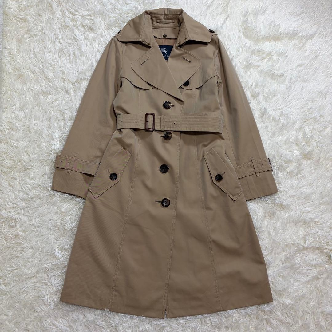 Burberry London single trench coat Nova check honey beige 36