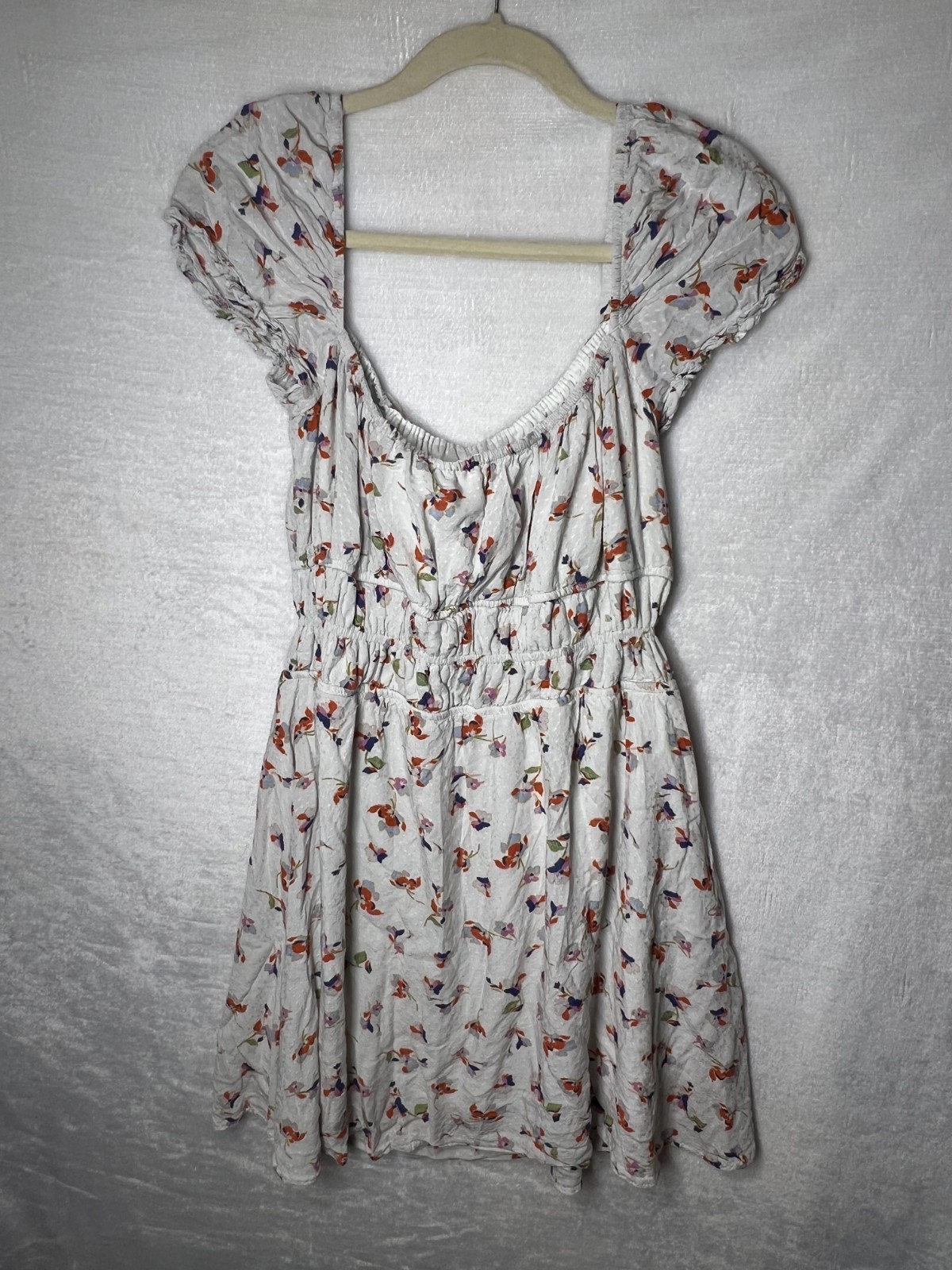 Copper Key floral milkmaid babydoll boho cottagecore mini dress sz L