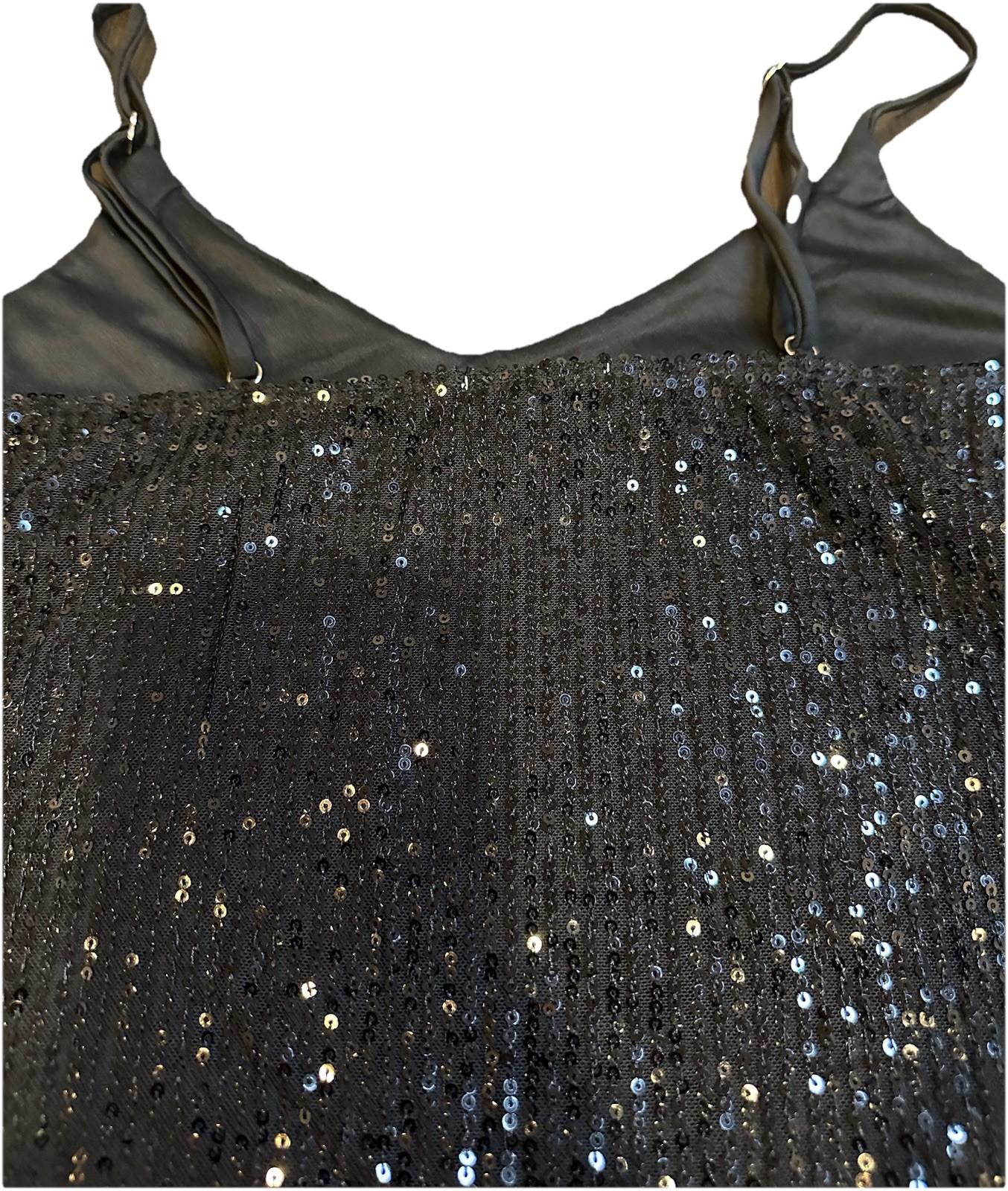 Fashion nova by Love J. Shimmering black sequin bodycon dress
