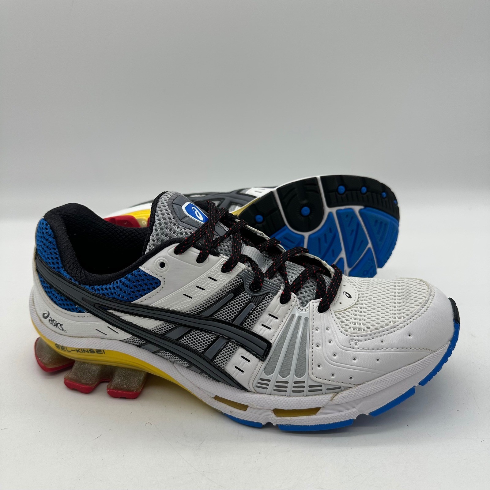 ASICS 1021A117 Mens Size 9.5 Gel-Kinsei OG White/Metropolis IGS Running Shoes