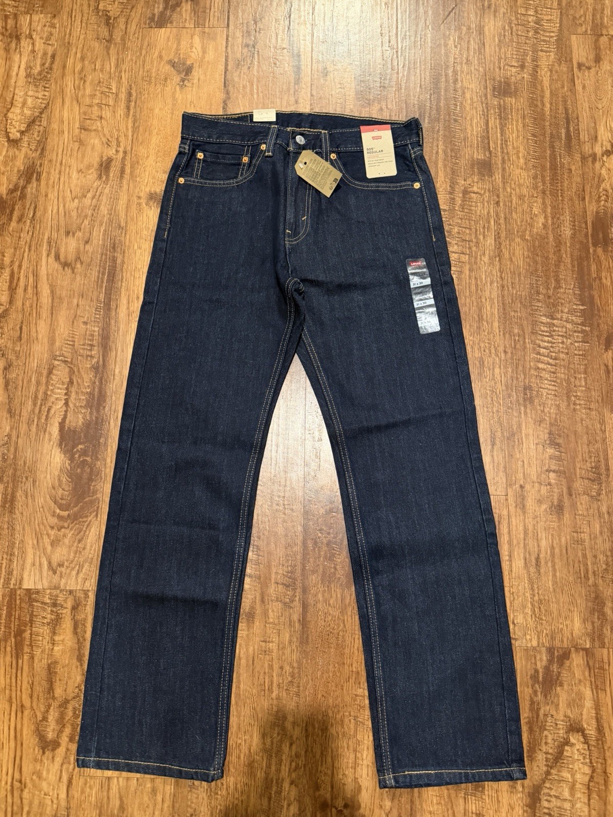 Levi’s Men’s Dark Wash 505 Blue Jeans Size 31×30 Regular Fit NWT (F658)