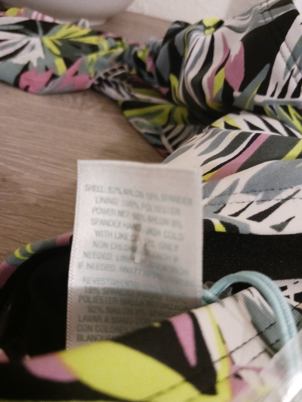 Kona Sol Tankini Top Multicolor Palm Leaf Women’s 3X ( 24-26 ) NWT