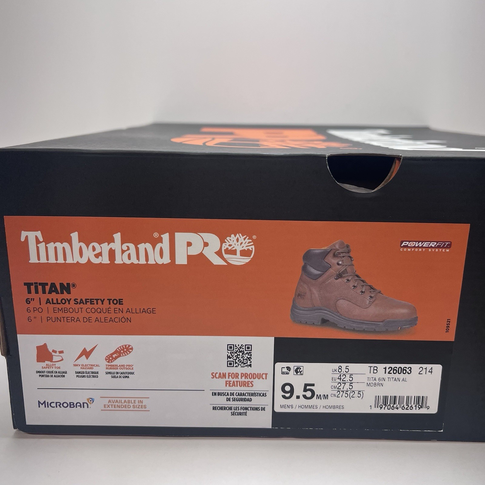 Timberland PRO Titan 6″ Alloy Safety Toe Waterproof Mens Work Boot NIB 8.5 & 9.5