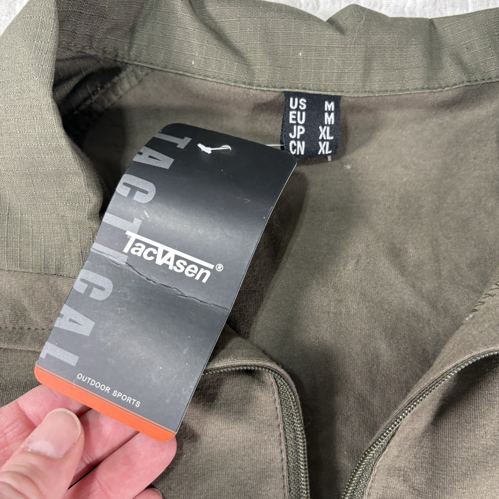 NEW Tacvasen Tactical Shirt Mens Medium Brown Rip Stop Hiking Hunting Combat