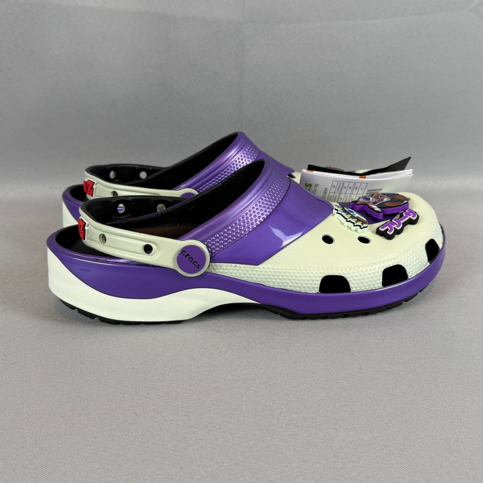 Crocs Frieza Dragon Ball Z Classic Clogs Mens 11 White Purple 211202-90H New NWT