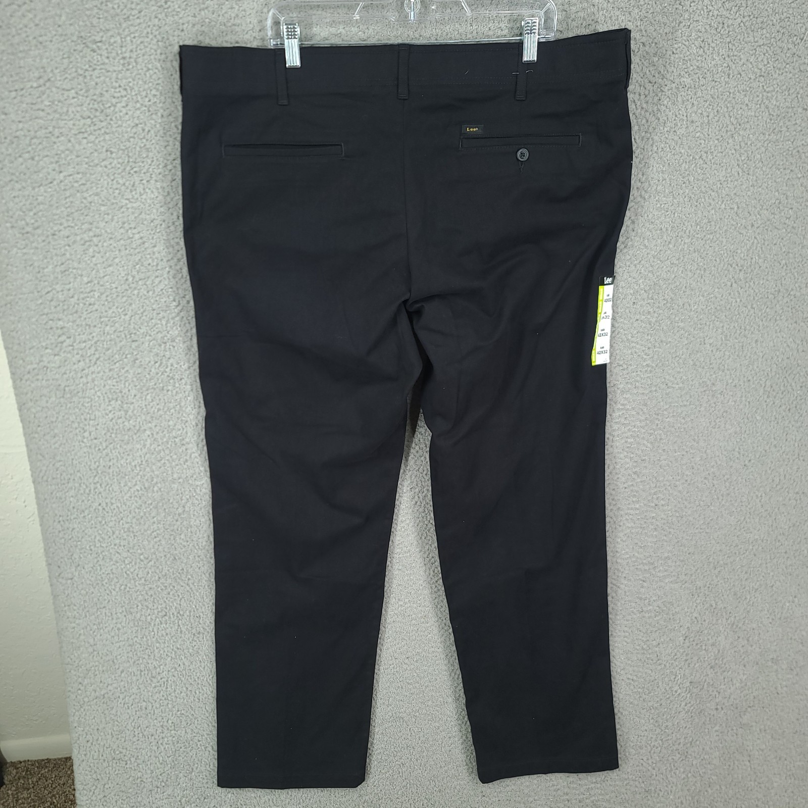 Lee Jeans Mens 42 X 32 Extreme Motion Mvp Regular Straight Black Stretch
