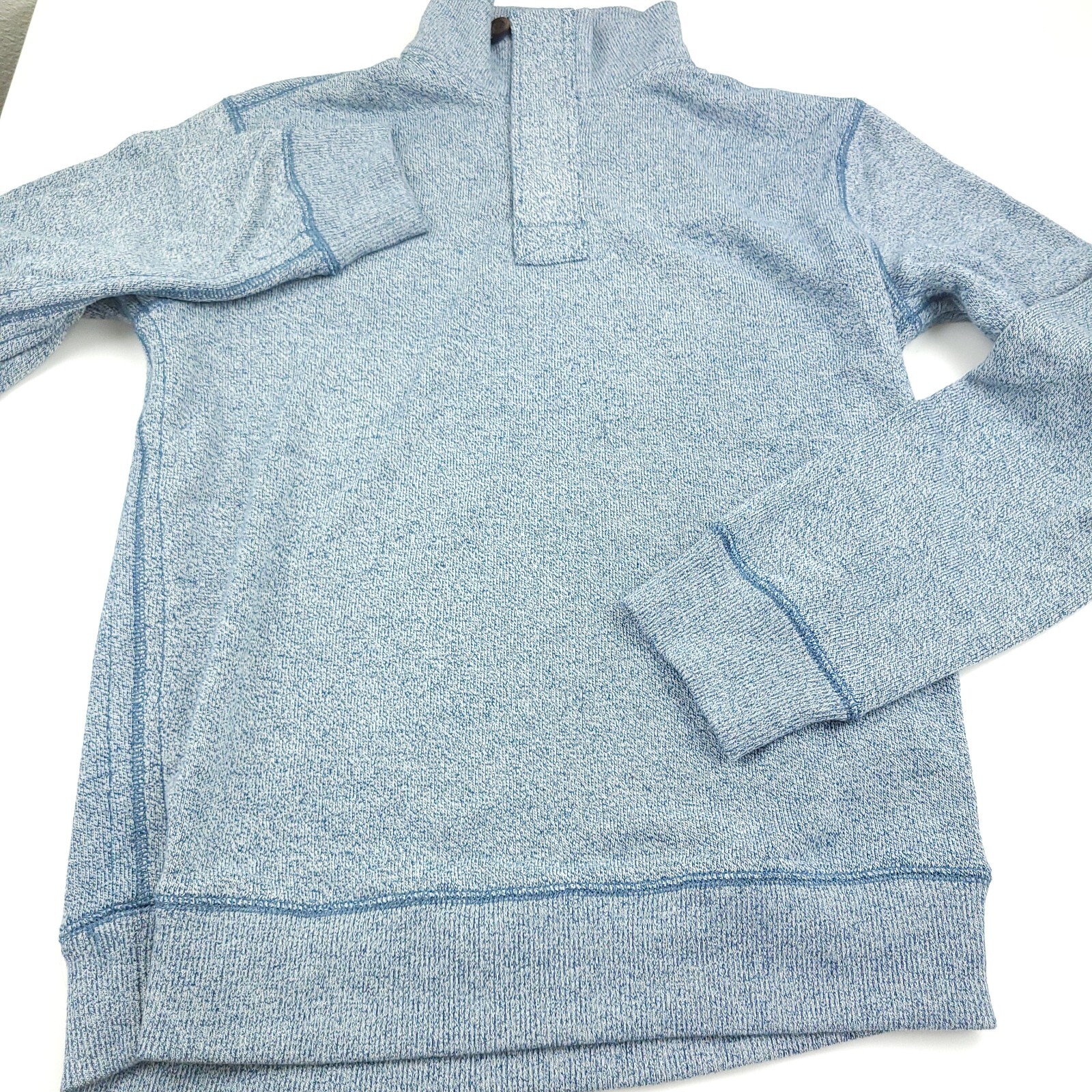 Surfside Supply Small S Sweater Light Blue Color Half Zip Mock Neck Mens NWT