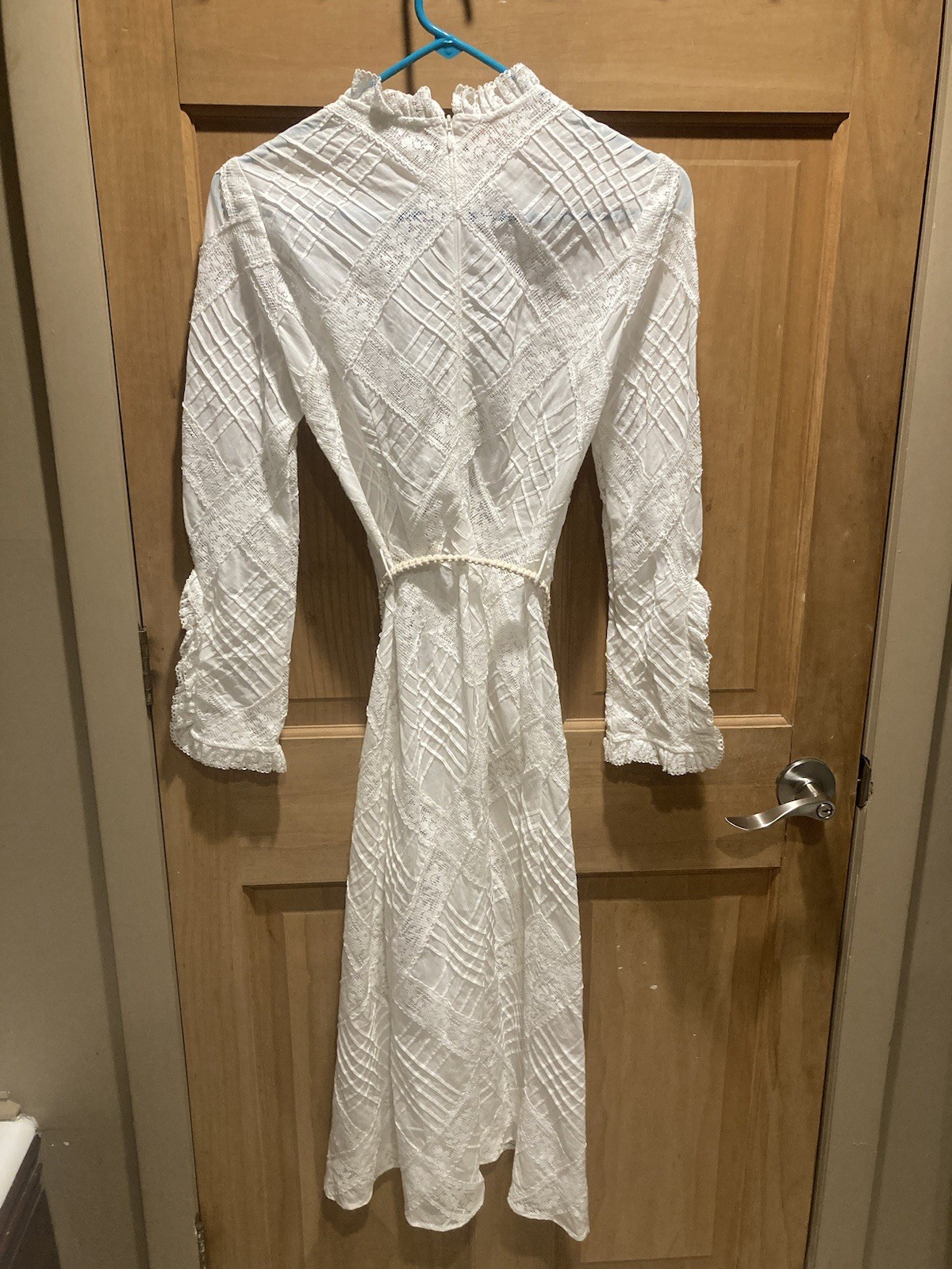 Zimmermann 0 Small Maxi Dress Lace Ruffle Long Sleeves NO LINING