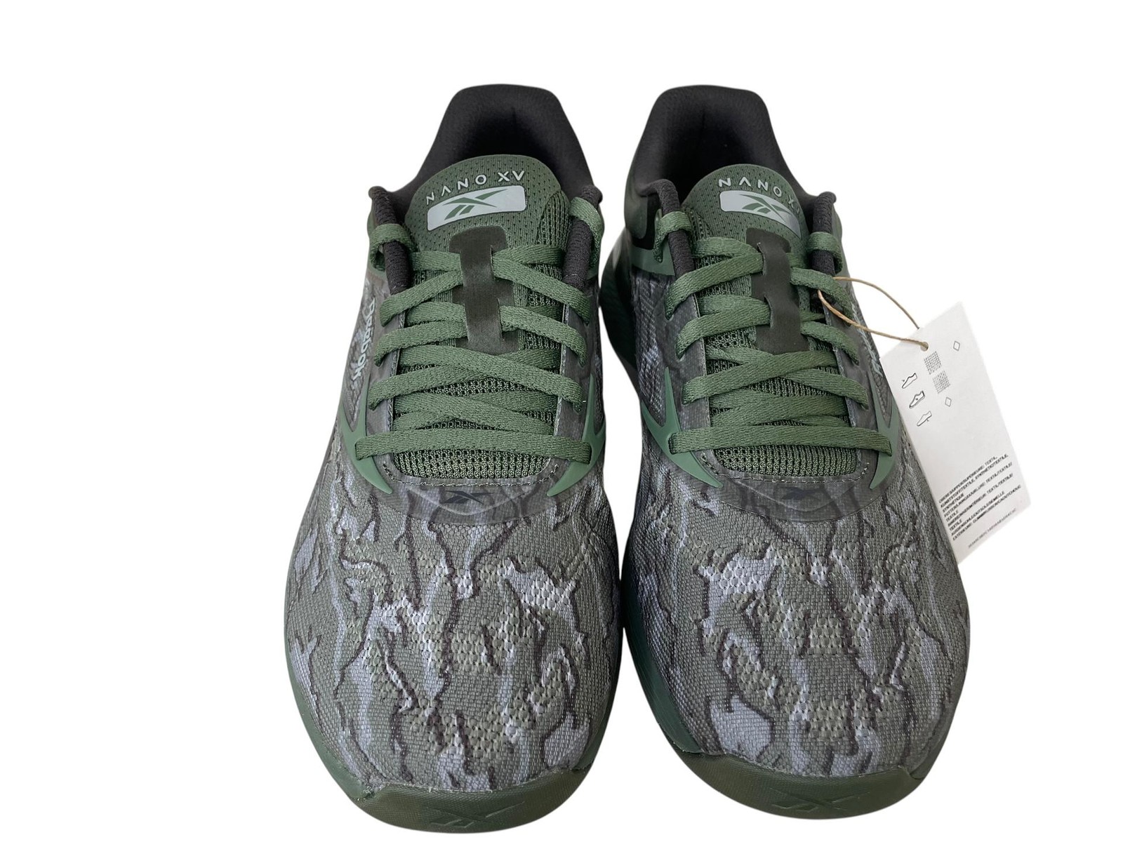 Reebok Men Sneaker Running Casual Nano X5 100229391 Green Black Grey Size 6.5 M