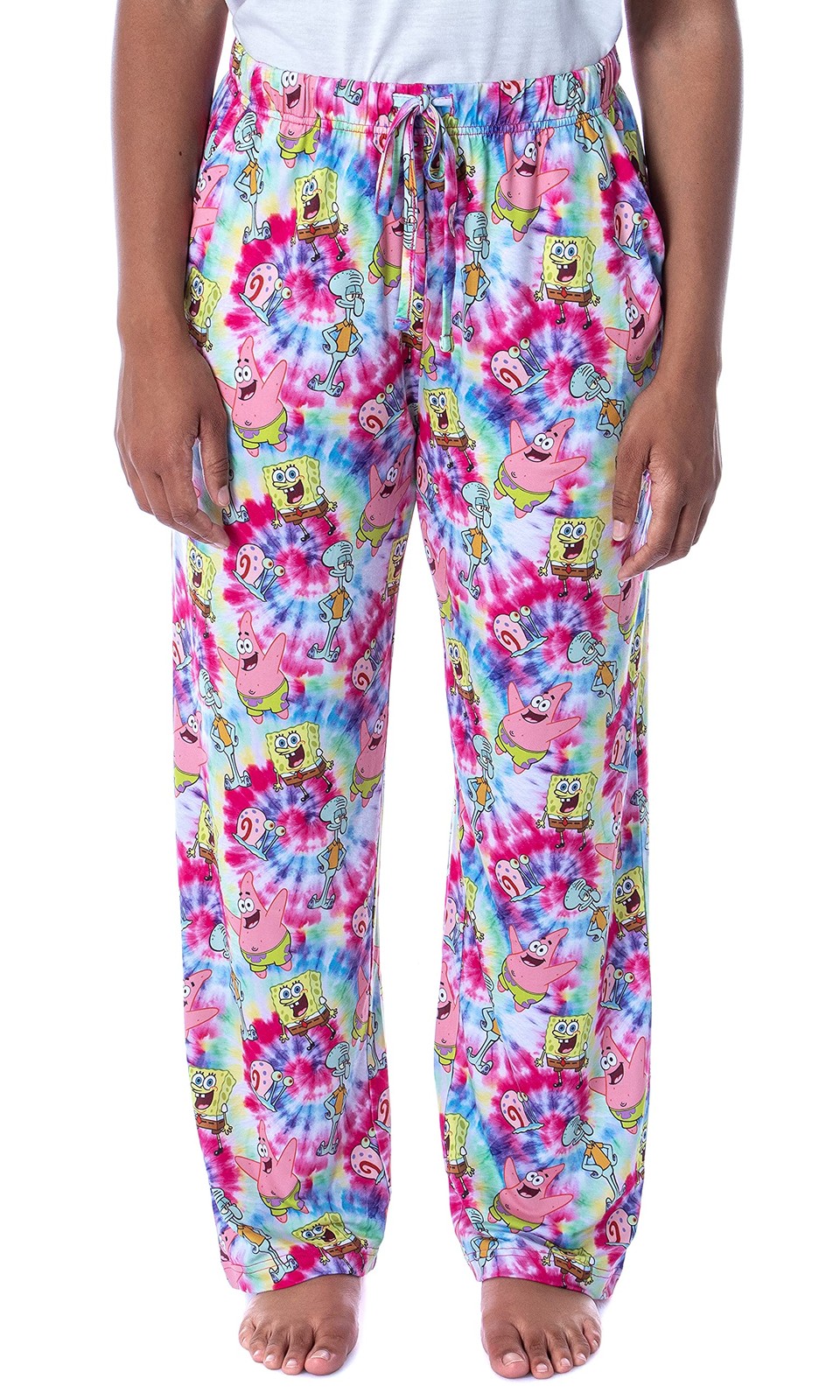 Nickelodeon Womens’ SpongeBob SquarePants Spiral Tie Dye Sleep Pajama Pants