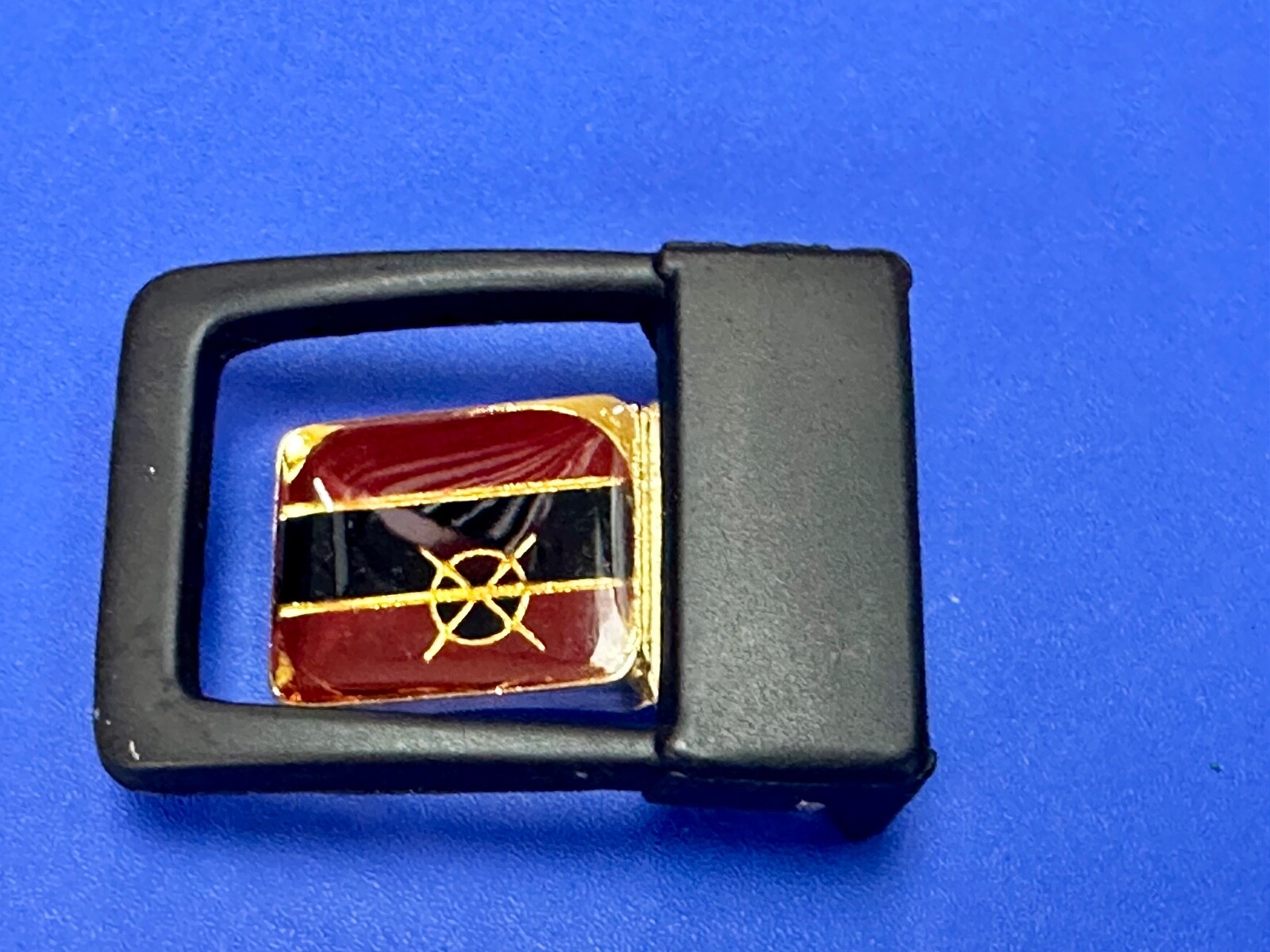 Sail Boat Wheel Nautical Retro Small Swing Out Black Color Nos Belt Buckle