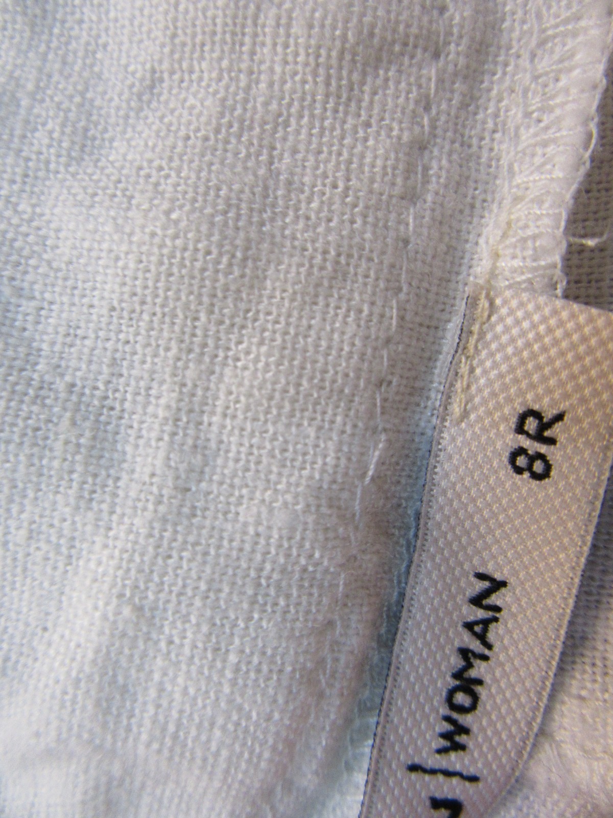 Netmeg – Size 8 Reg – Ivory Linen Blend Wide Leg Crop Trousers W28 L24