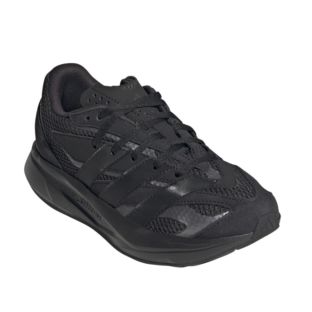 adidas Lightblaze Lace Up Youth Boys Black Sneakers Casual Shoes JQ4757