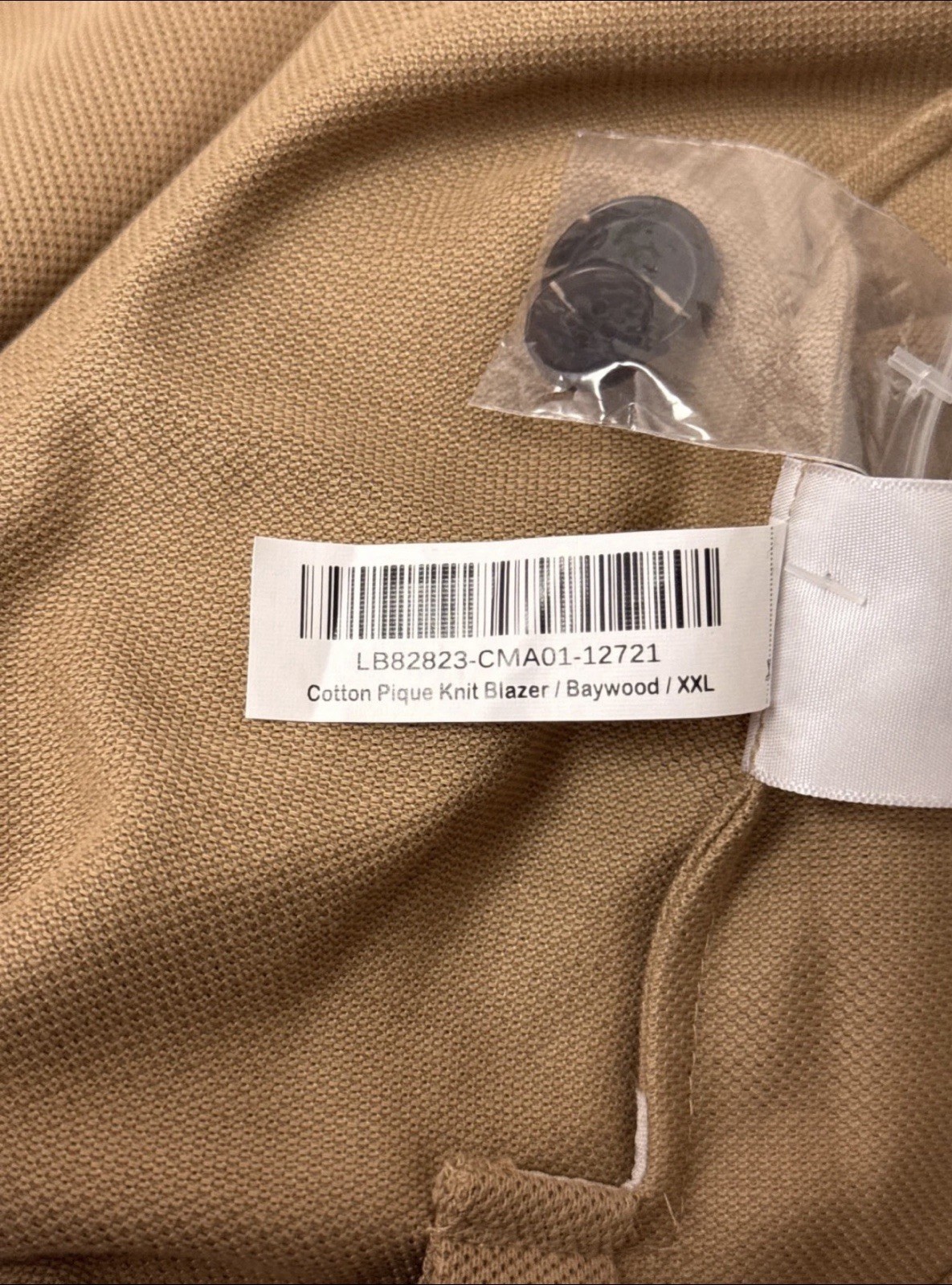 Quince Men’s Pique Knit Blazer Organic Cotton Beige XXL Regular Fit – MSRP $100