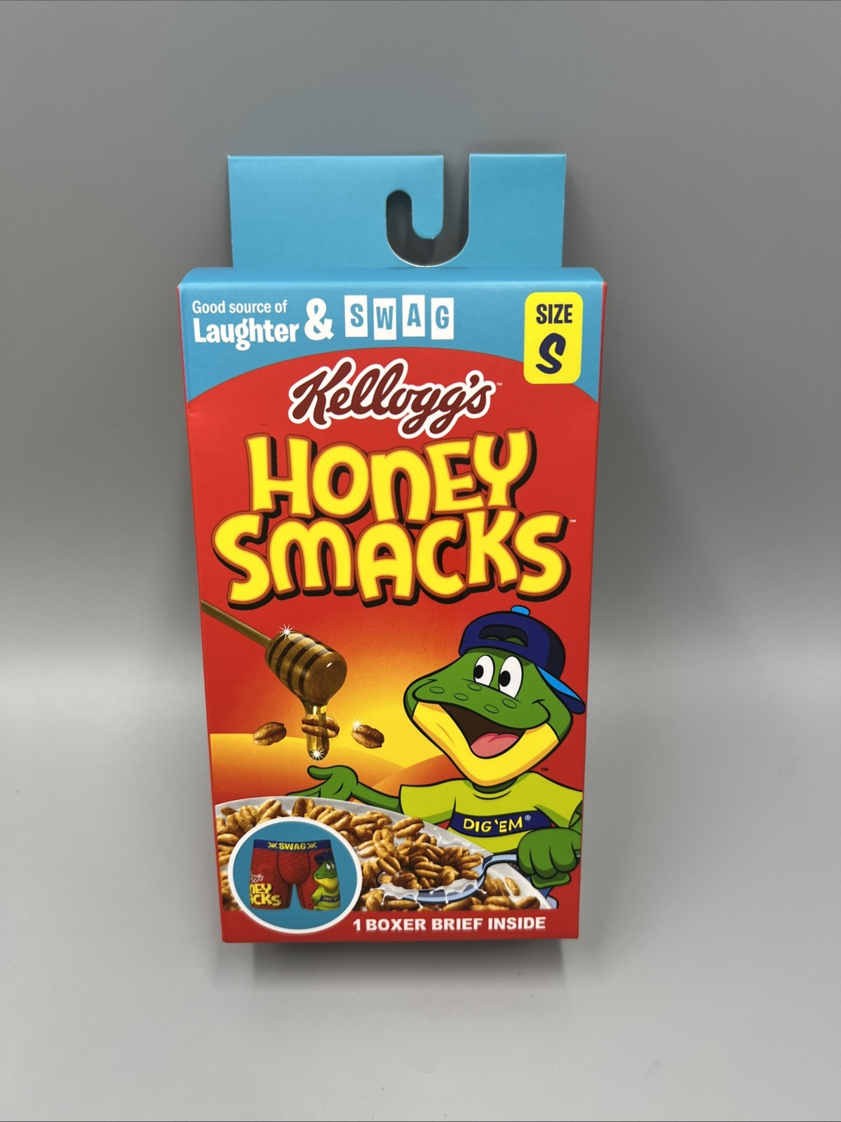 SWAG Kellogg’s Honey Smacks Cereal Frog Boxer Brief. 1 Boxer Brief, Sz S, 28-30″