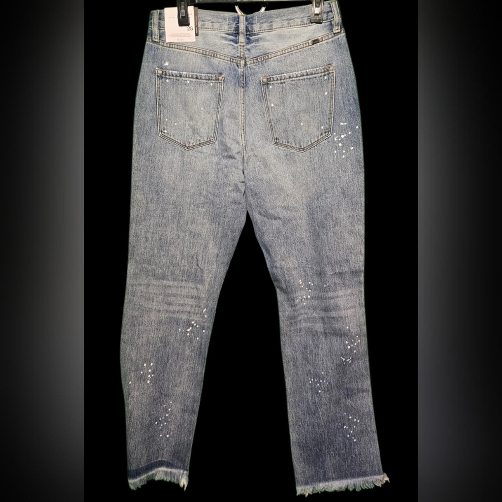 KanCan NWT Light Blue Distressed High Rise Slim Straight Waist 29 Inseam 29