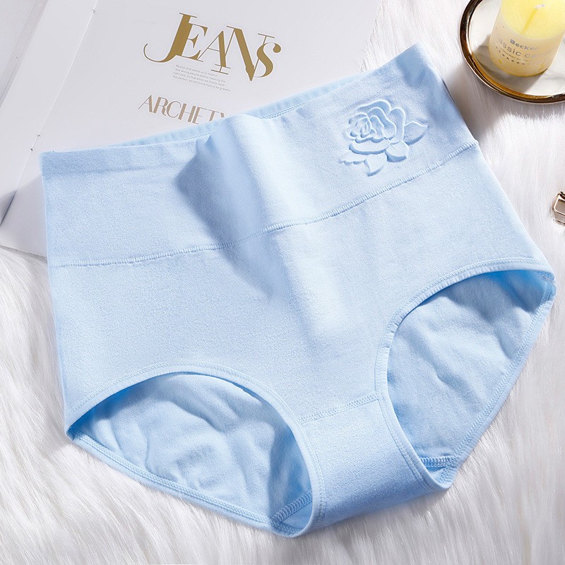 3 Pack Women High Waist Cotton Tummy Control Panties Ladies Leak Proof Underwear