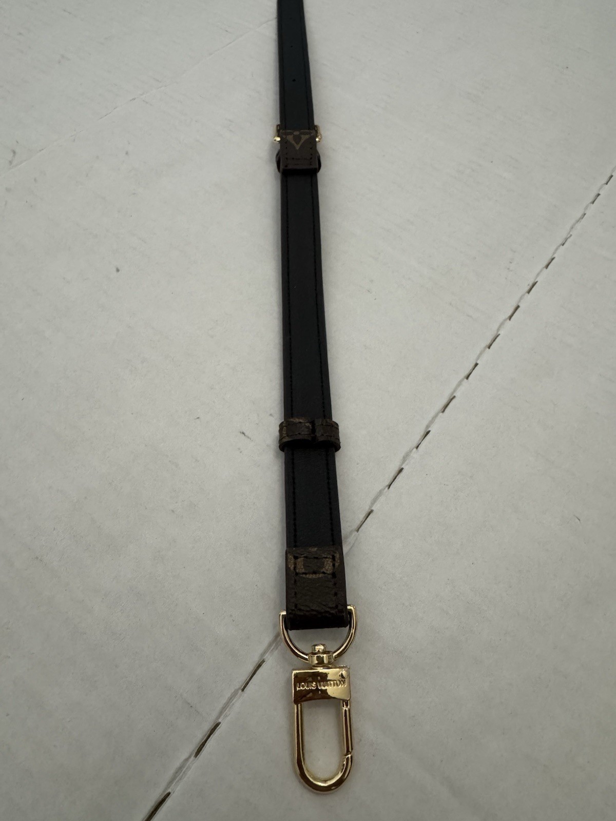 New Crossbody Shoulder Bag Strap Signature Monogram PU Synthetic Leather Brown