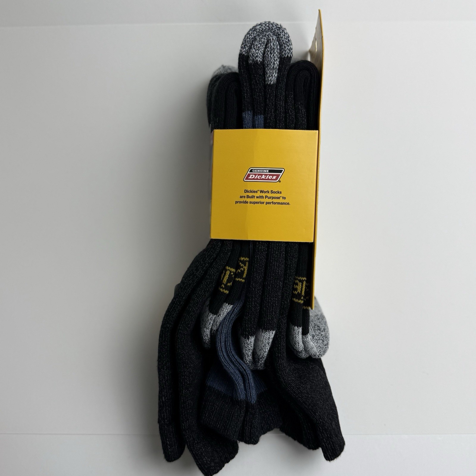 Dickies Shin Protector Boot Length Work Socks COTTON w/ Steel Toe Boot Cap – 3Pk
