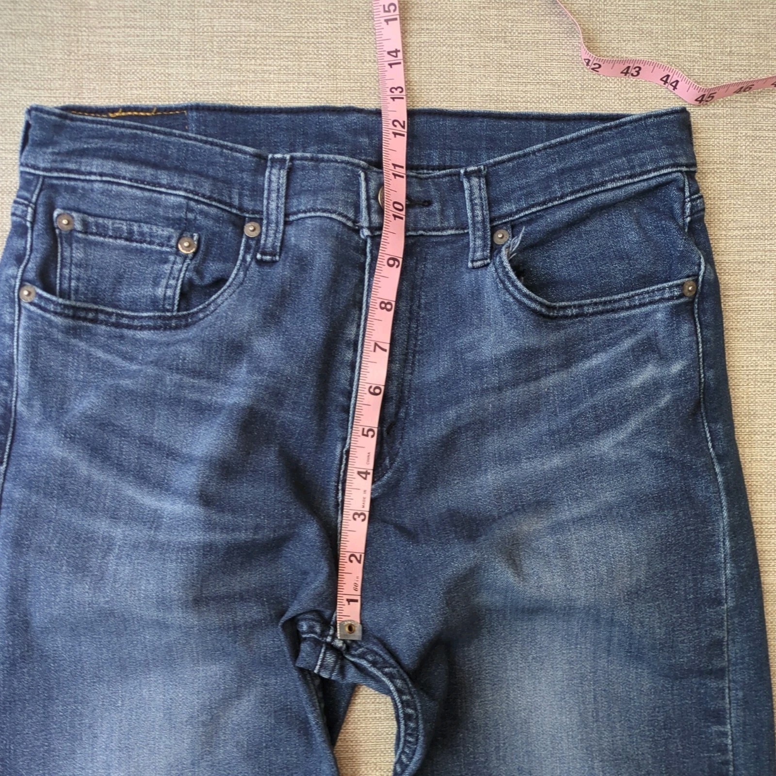 RARE Blank Red Tab Levis 502 Regular Taper Jeans Mens 32×28 R Dark Wash 2021