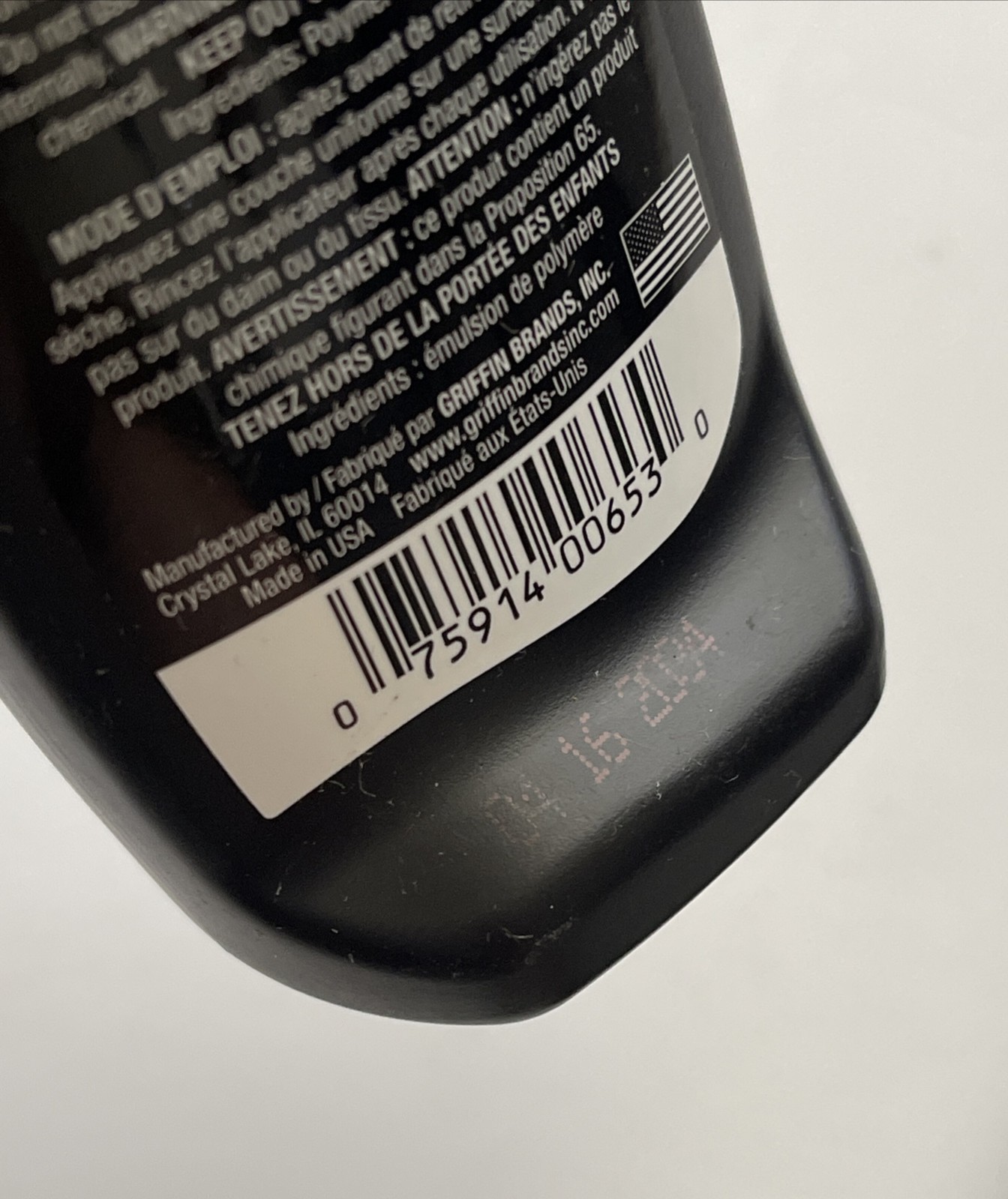 Lot of 2 Griffin Liquid Shoe Polish Black Noir 2.5 FL OZ (74ml) Expires 2034