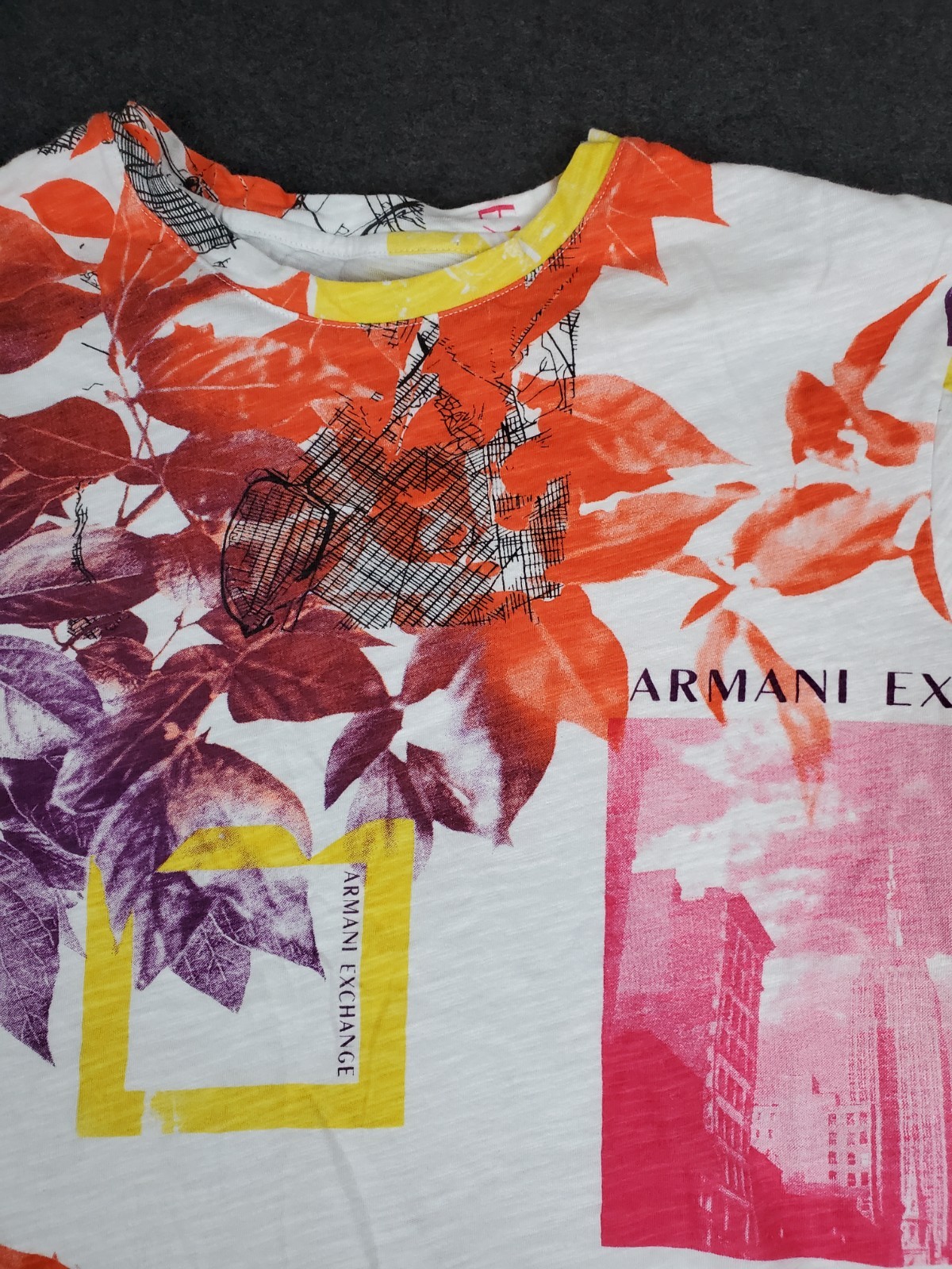 Armani Exchange Colorful Mens Short Sleeve Cotton T-Shirt Medium