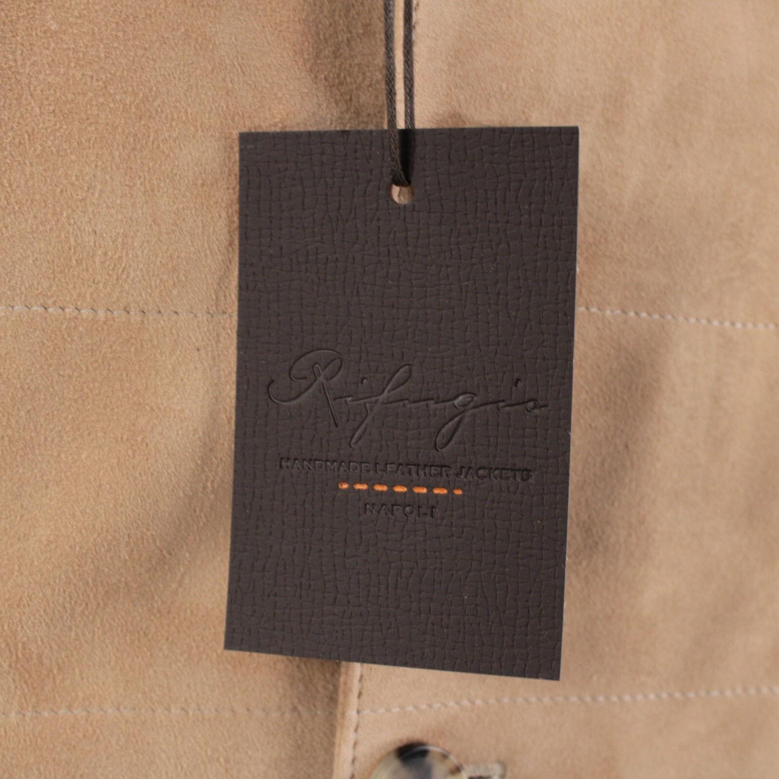 Rifugio NWD Vest / Bodywarmer Size 48 (Small US) In Solid Tan Suede Handmade