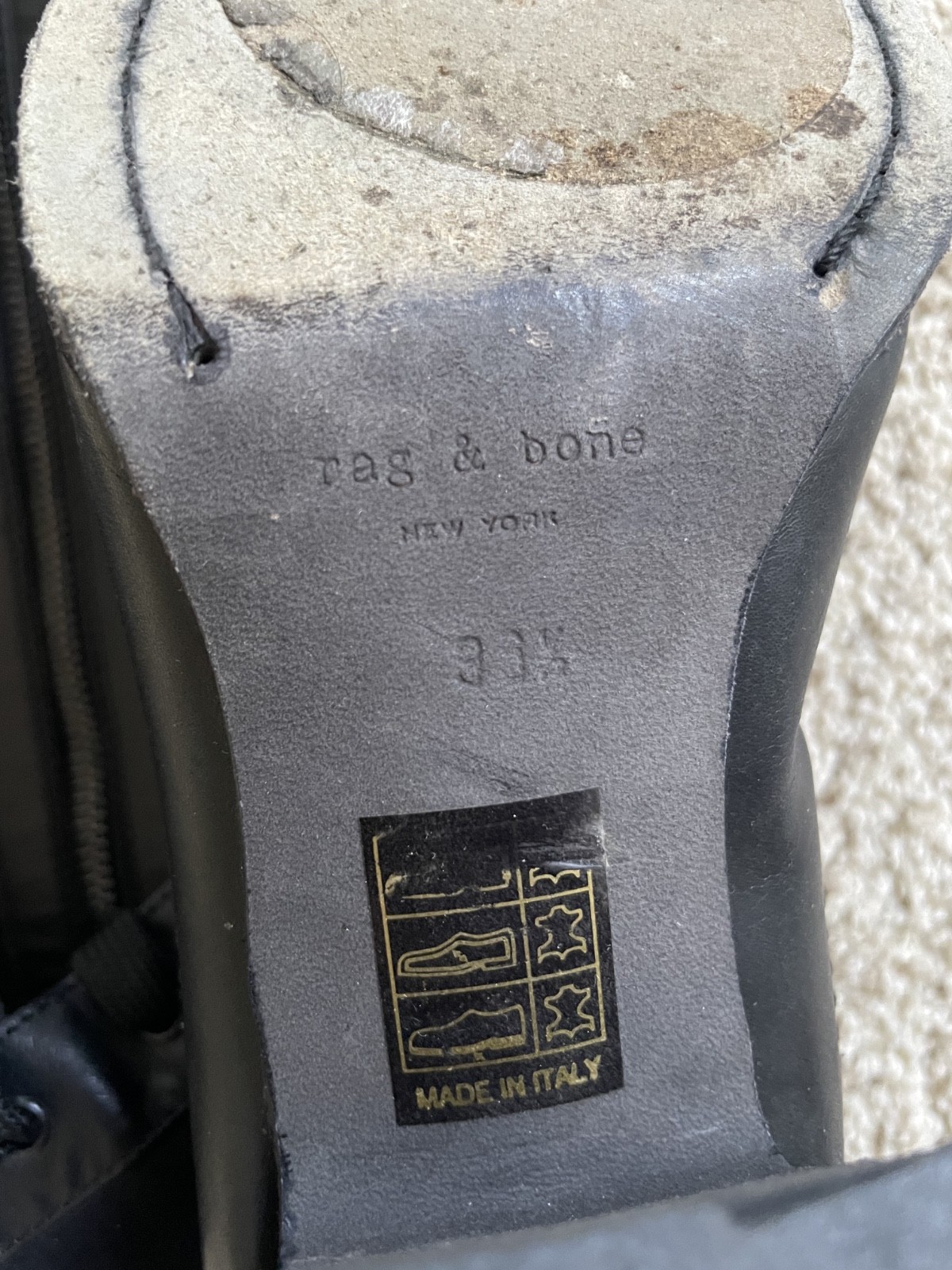 Rag and Bone Knee-High Lace-Up Boots Size 36.5