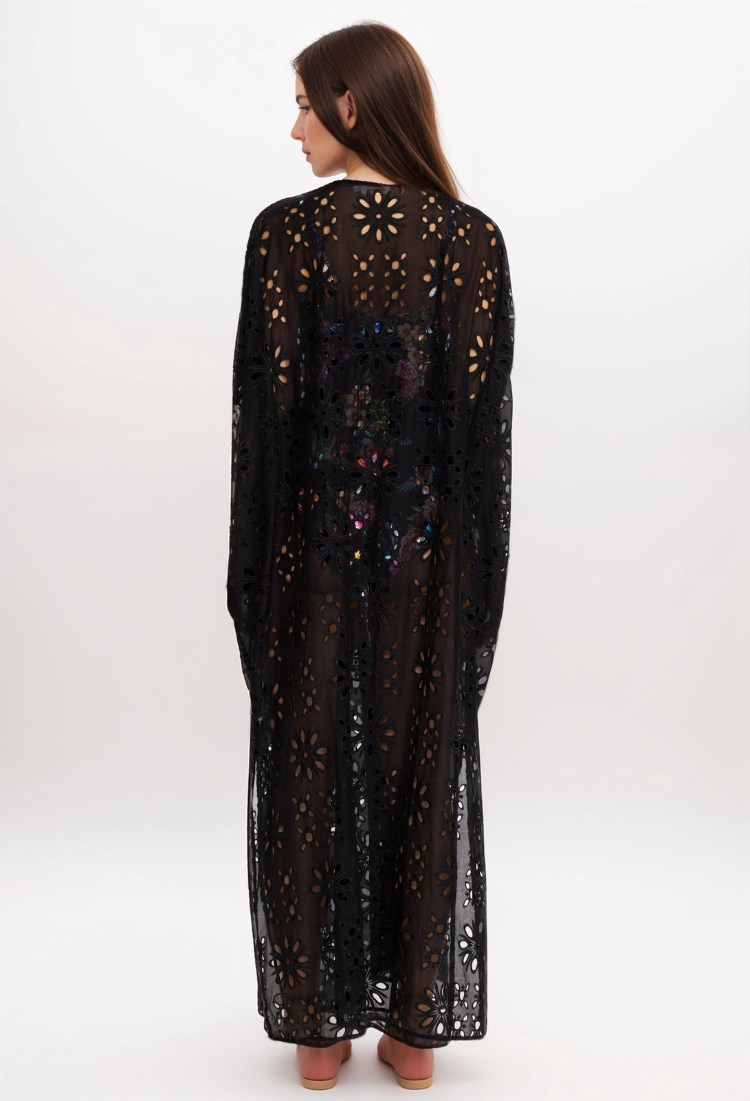 Johnny Was Lace Up Maxi Kaftan Dress CSW3324-J