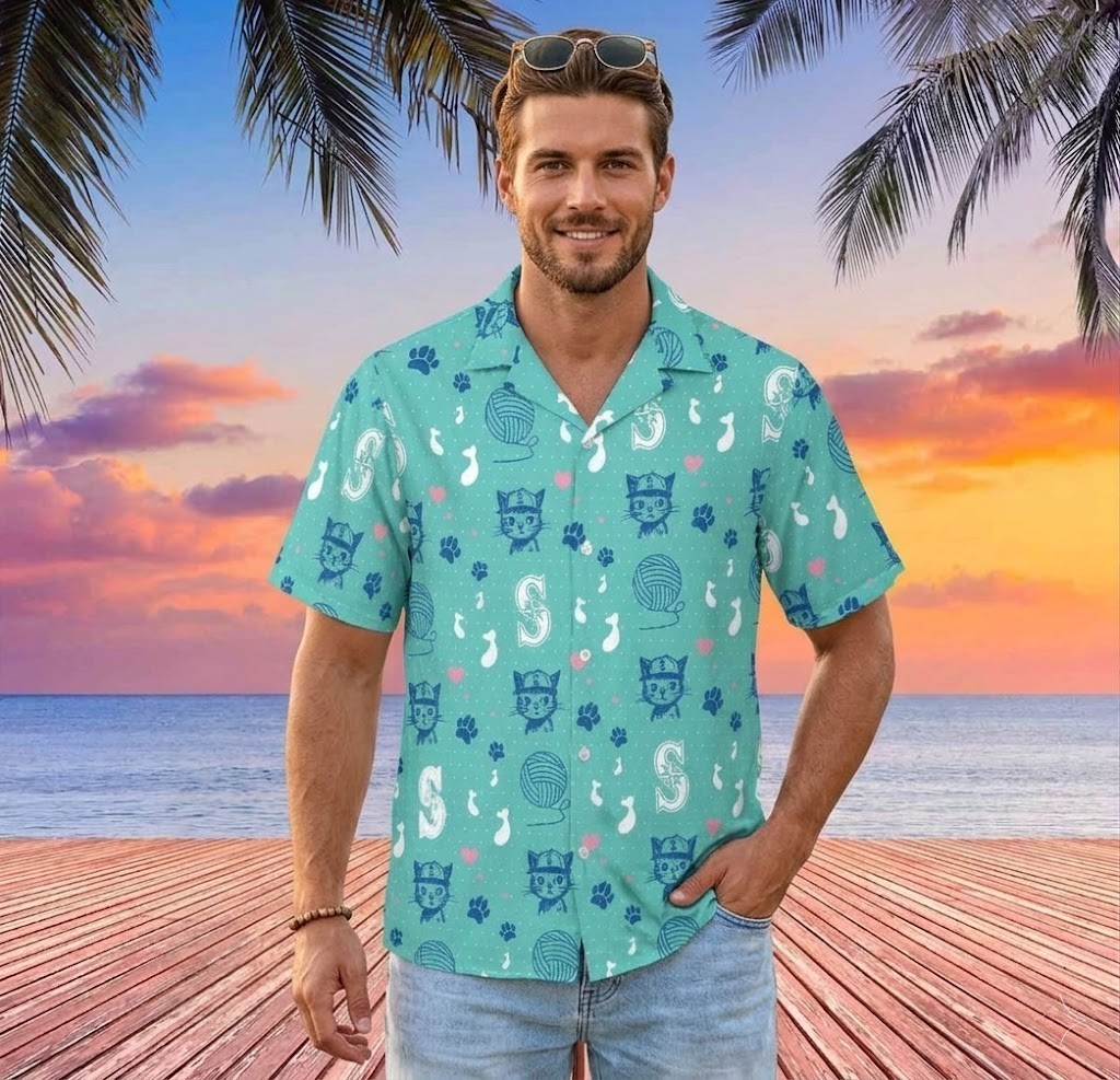 Seattle Mariners Take Meow’t to the Ballgame Hawaiian Shirt 2024, Love Cat