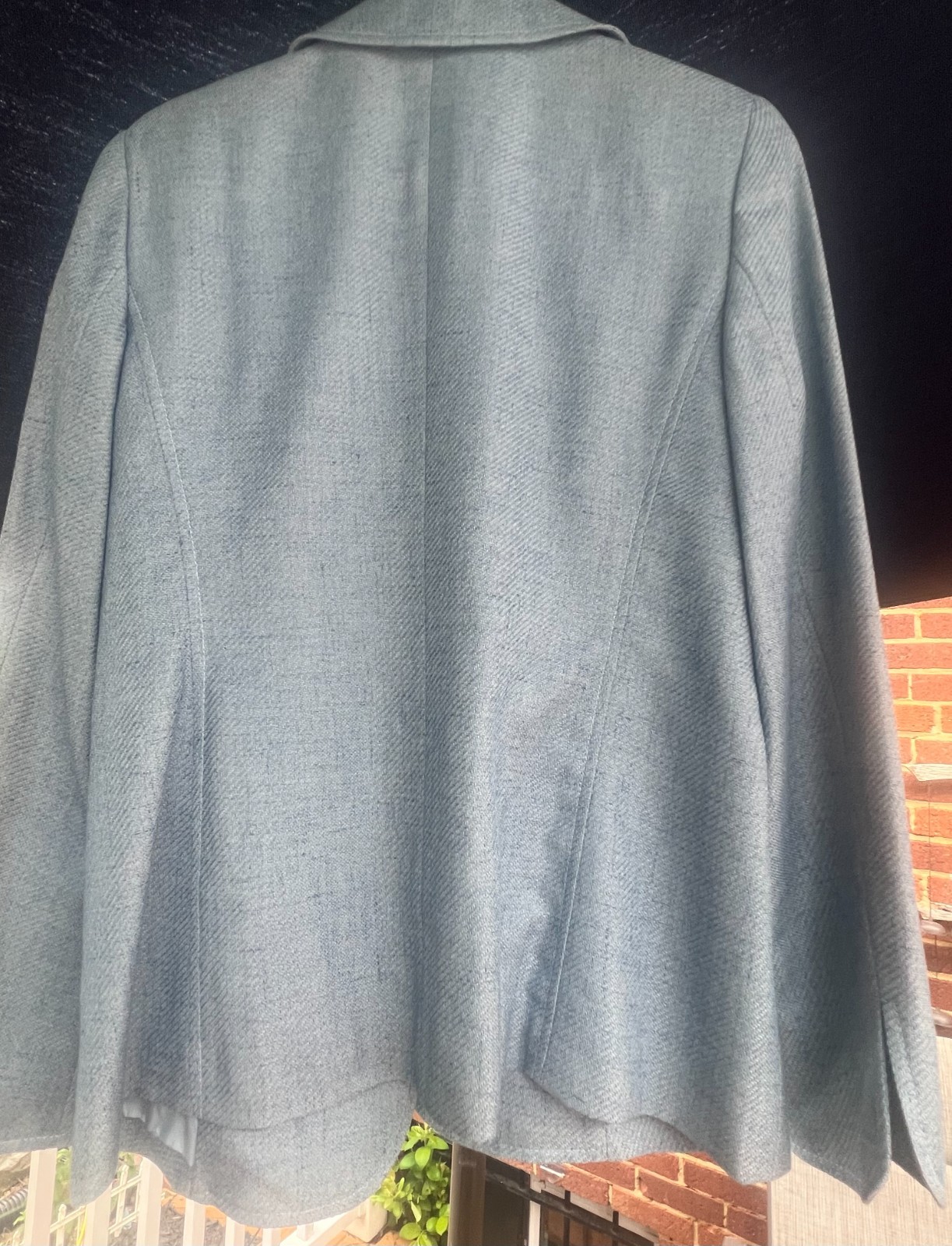 ESCADA Blue Virgin Wool Linen Silk Blend Blazer Jacket Size 40 EU / US 10