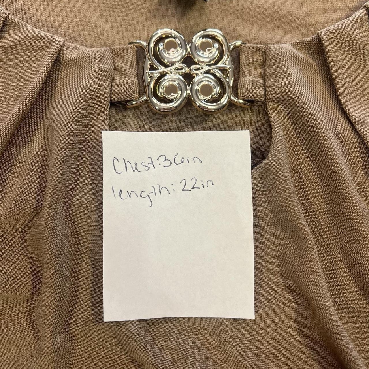 Atelier 29 Brown Halter Sleeveless Top Y2K Minimalist Going Out Tank Size S