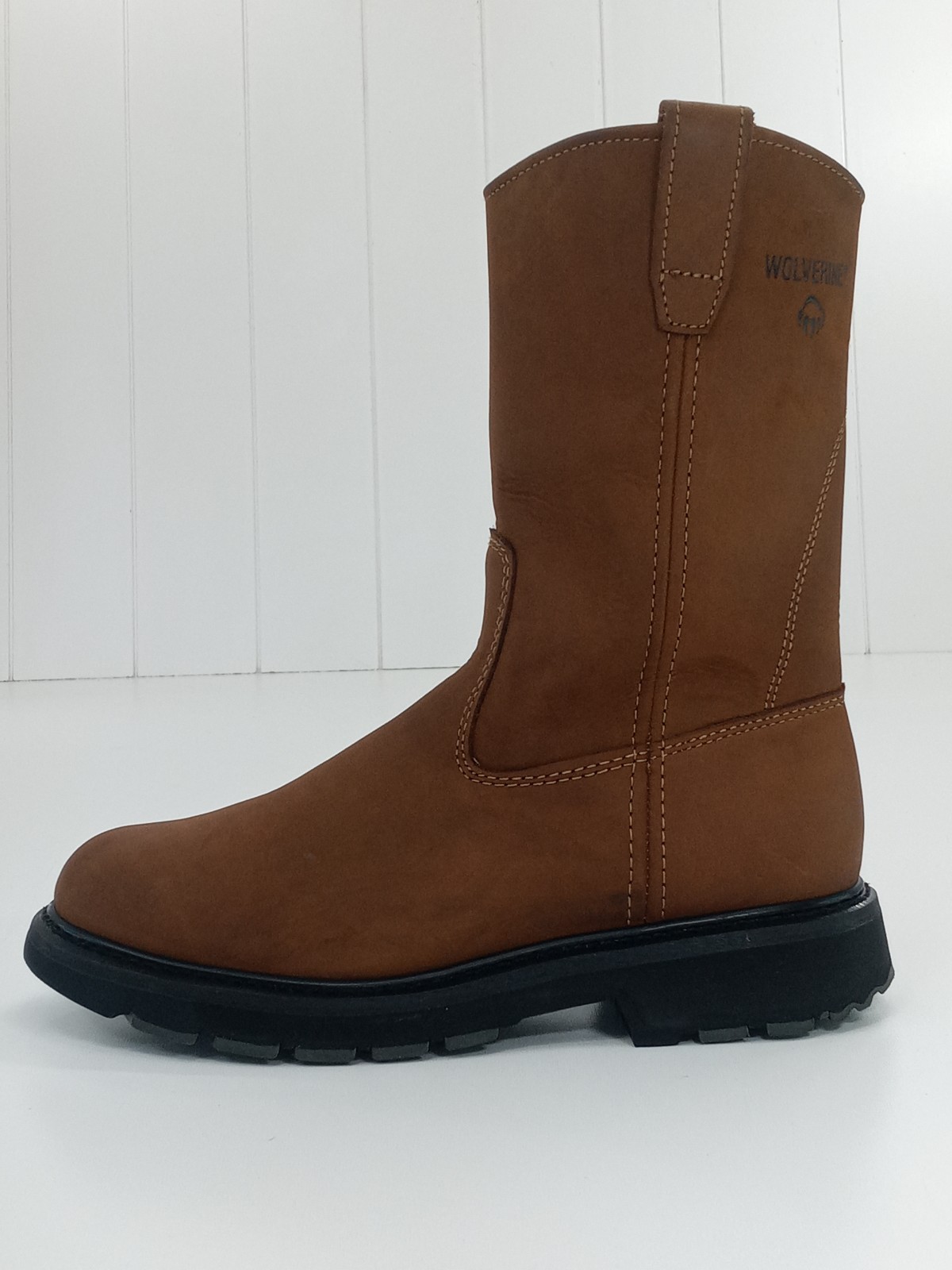 Wolverine Wellington Work Boots Men’s Brown Leather Slip On Size 9.5M