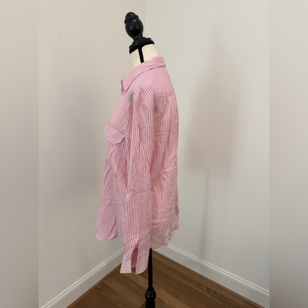 💗 Maeve by Anthropologie Striped Button-Down – Size S ✨