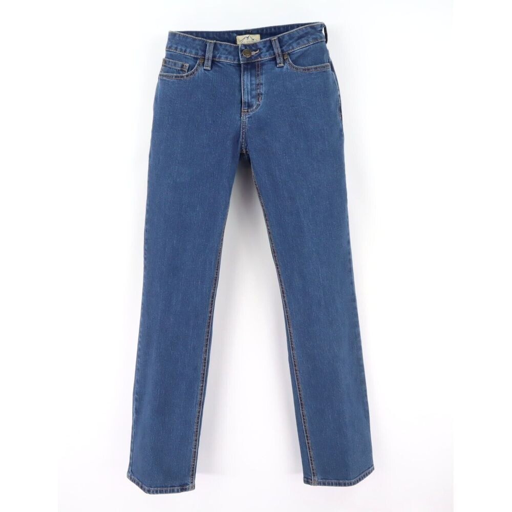 Blue Mountain Jeans Mid Rise Straight Leg Womens 4 Blue Cotton Blend Denim NWT