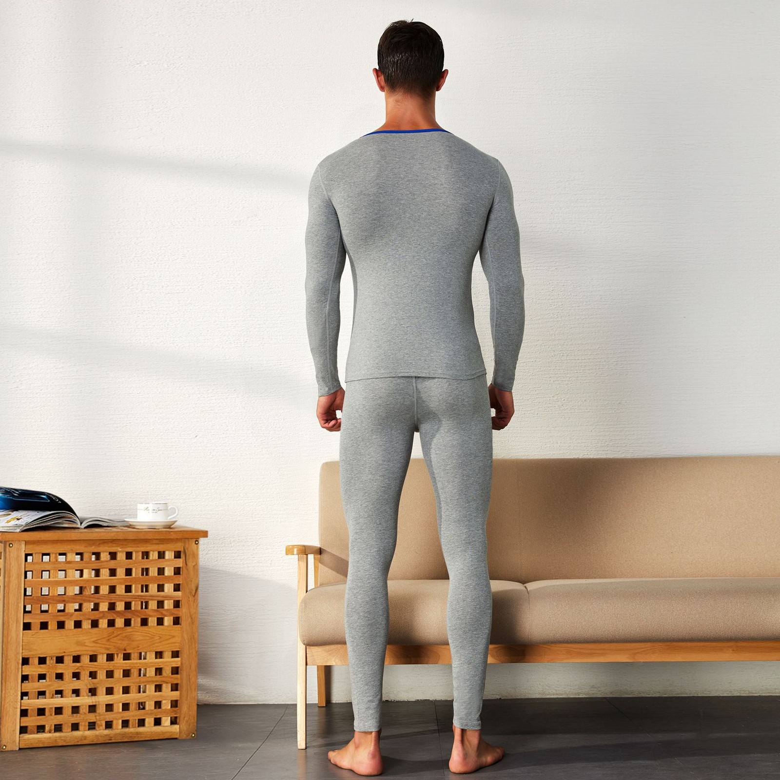 Men’s Thin Thermal Long Johns Set -Base Layer Underwear Pants, Casual Wear