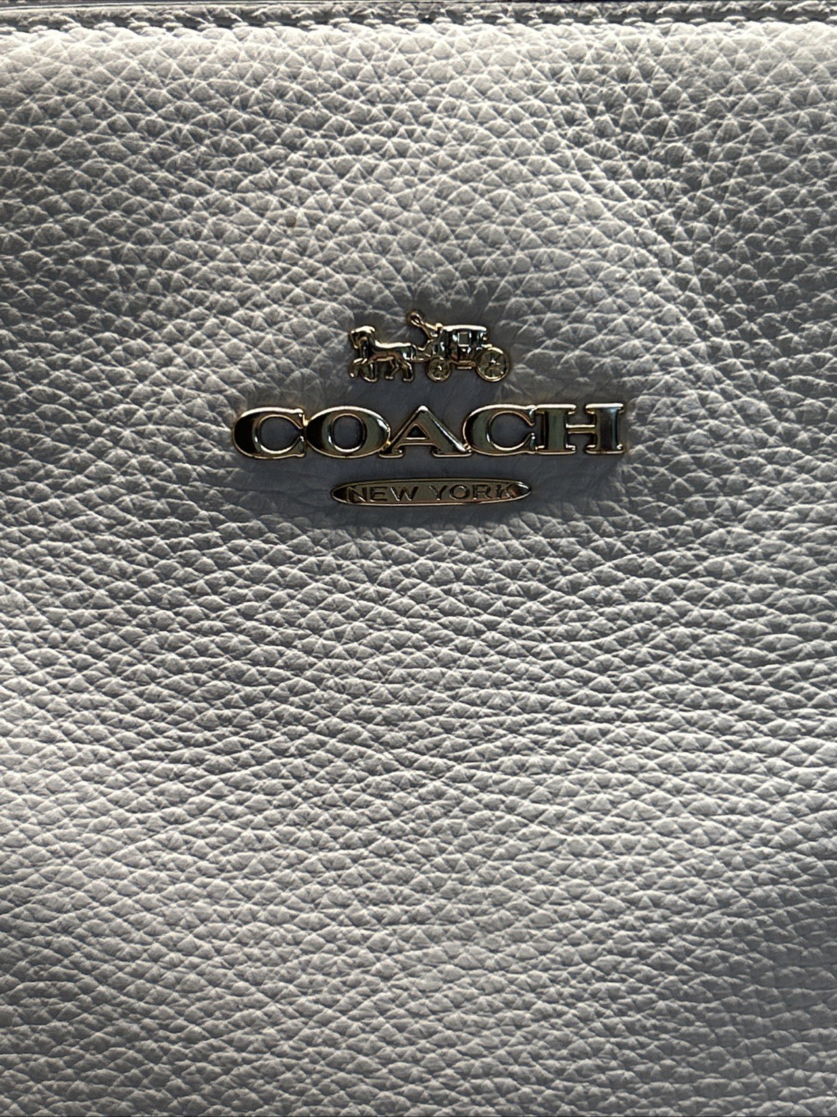 COACH Chalk Pebble Leather MIA Satchel W/ Exotic Trim #76642 EUC