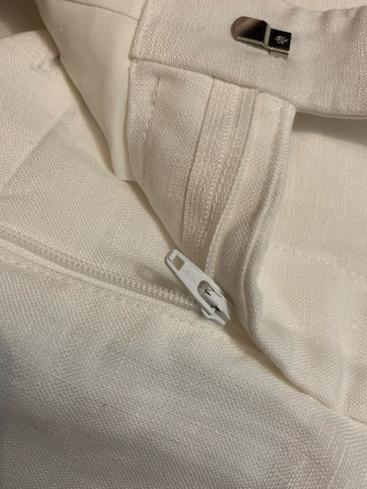 NWT Ralph Lauren PURPLE LABEL LINEN TROUSERS 30×34 SIDE TABS WHITE ITALIAN Pants