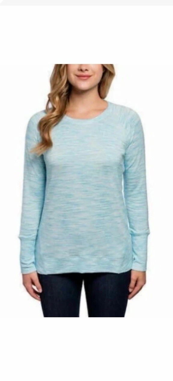 CHAMPION WOMEN’S HIGH LOW HEMLINE CREW SWEATER SHIRT(BLUE JEWEL XL)NWT